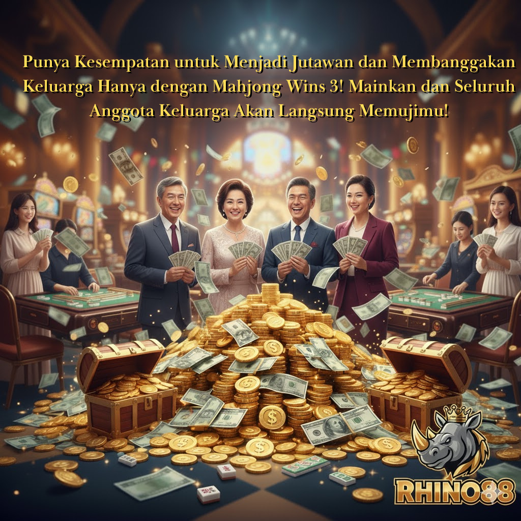 Kamu Punya Kesempatan untuk Menjadi Jutawan dan Membanggakan Keluarga Hanya Main Mahjong Wins 3 di RHINO88! Mainkan dan Seluruh Anggota Keluarga Akan Langsung Memujimu!
