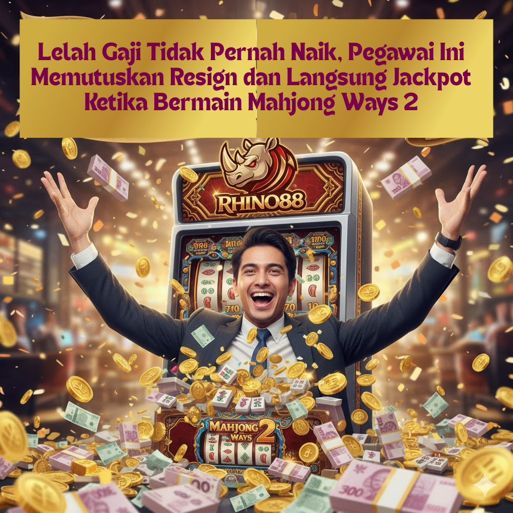 Lelah Gaji Tidak Pernah Naik, Pegawai Ini Memutuskan Resign dan Langsung Jackpot Ketika Bermain Mahjong Ways 2 di RHINO88!